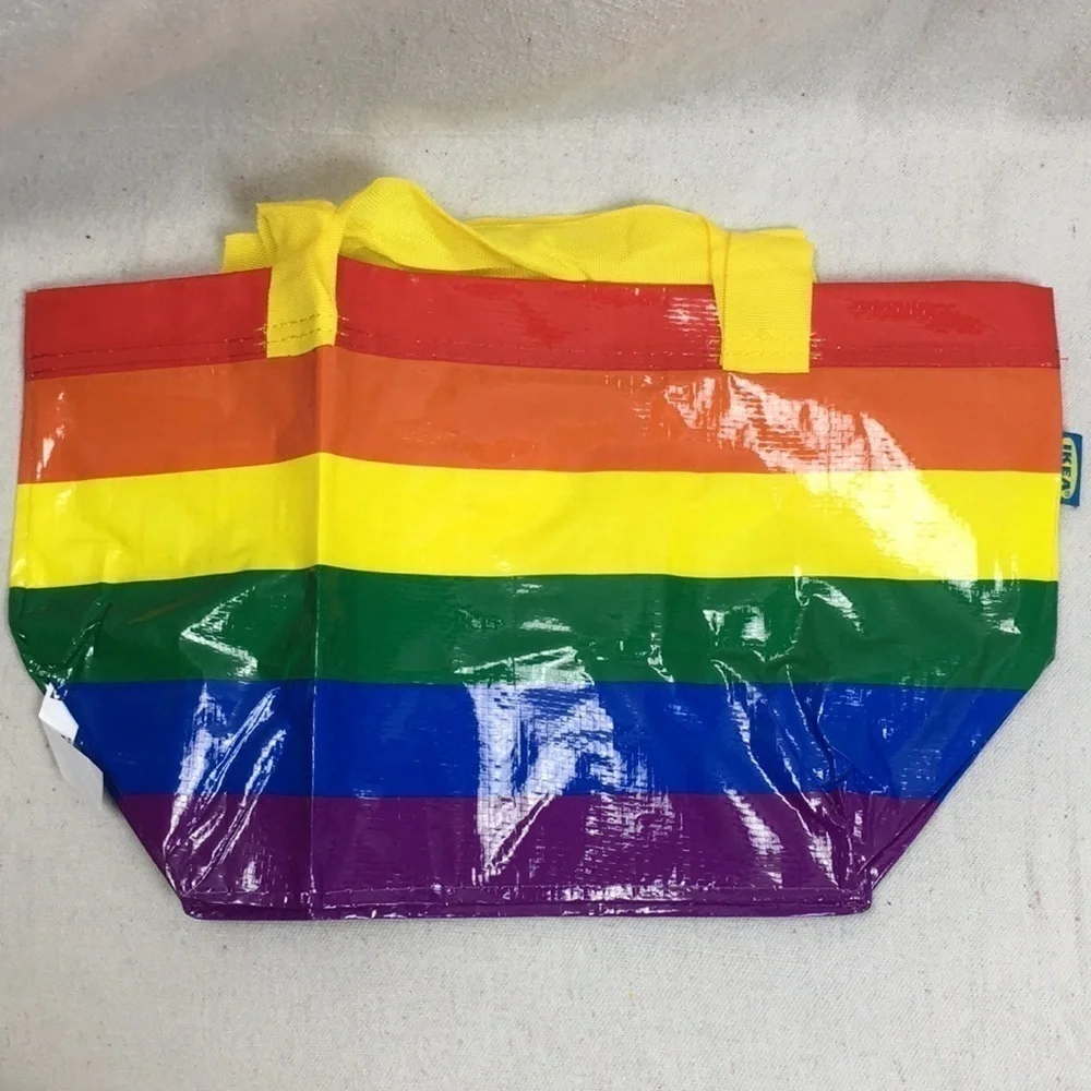 Pair Ikea Rainbow Tote Bag / Storstomma